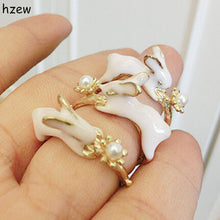 hzew new fashion Animal Ring Cute little rabbit ring for Sister or mom gift
