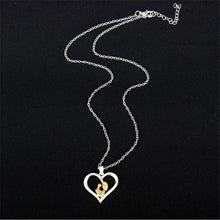 Hot sell Silver Gold Color Mom Baby Heart shaped Pendant Necklace For Women
