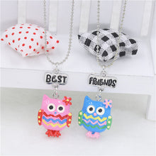 Mom And Daughter BFF Jewelry 2Pcs/ Set Best Friends Charms Choker Pink Owl