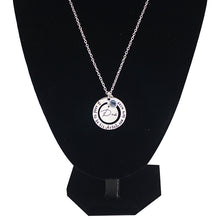 Handstamped I used to be angel now he's mine Round With Mom Dad Pendant Cry