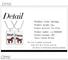 Dog tag Horse BFF Ncklaces Women Best Friends Necklaces Square Unisex Neckl