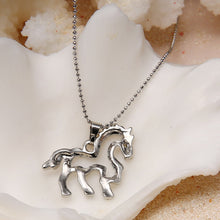 Fashion jewelry Silver plated Running Horse Necklace Pendant Necklace for w