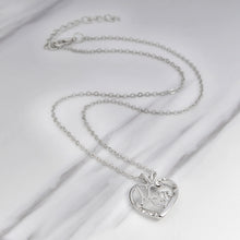 Love Mom Heart Pendant Necklace For Women With Crystal Silver Necklaces Fas