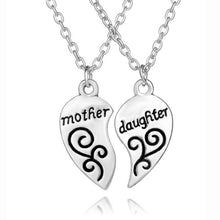Mother Daughter Necklace Silver Heart Love Mom Necklaces & Pendants For Wom