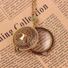 2017 fashion Tree of Life Magnifying Glass Antiqued Bronze Pendant Necklace
