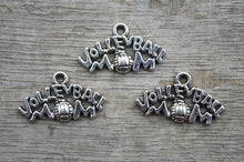 25pcs  Volleyball charms, Antique Tibetan silver Volleyball Mom charm penda