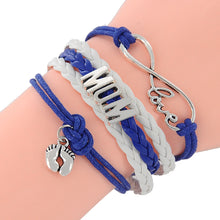 PU Leather Men and Women Multi layer Bracelet Fashion Jewelry Mom Wristband