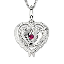 Wholesale Personalized Mommy of an Angel Remembrance Necklace Baby Feet Nec