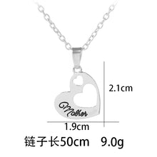 Mother Daughter Necklaces beautiful font necklace mom hollow heart to heart