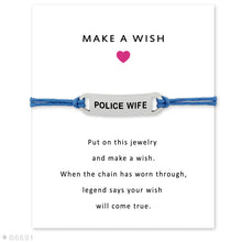 (10 pcs/lot) Silver Sign Fire Mom Wife Charm Bracelets for Women Girls Adju