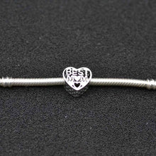 SOAZOK Authentic 100% 925 Sterling Silver Bead Charm Vintage Best Mom Love