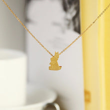 2017 Easter Jewelry Good Luck Origami Rabbit Choker Necklace Stainless Stee