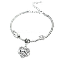 Love Heart Crystal Charm Bracelet Family Member Love Jewelry Wholesale Mom