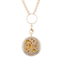 FUNIQUE Trendy Pendant Necklace Rose Gold Silver Tone Rhinestone Hollow Out