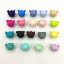 50pcs/lot Food Grade Silicone Teeth Bear Beads DIY Necklaces Baby Bracelets