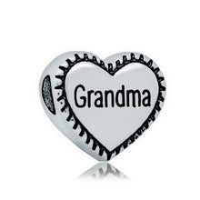 Grace Moments 5pcs 15*16mm Heart Beads 12*13mm SISTER MOM WIFE DAUGHTER NAN