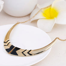 2017 Rose Dark Blue Statement Necklace Women Gold Color Chain Chunky Neckla