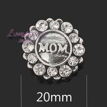 High quality w267 mom 18mm 20mm rhinestone metal snap button for Bracelet N