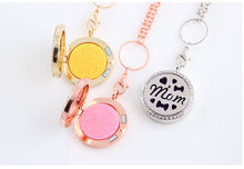10pcs/lot 30mm Mom Locket With Chains Pads Silver Aromatherapy Lockets Pend