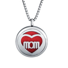 Grace Moments 30mm Aromatherapy Pendant LOVE MOM Locket Necklace for Perfum