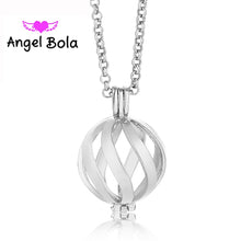 Pryme Angel Bola Pendant Essential Necklaces 20.5mm Hollow Cage Jewelry for