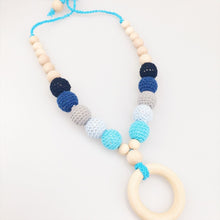 Let's Make Crochet  Wooden Beads Necklace Mom Jewelry Pendant In Pastel Pea