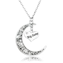 Retro Style Mom Dad NaNa Moon Vintage Pendant Necklace Sis Mother Father Wo