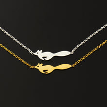 Silver Color Simple Bracelet Cute Run Fox Anklets for Mom Jewelry Stainless