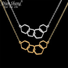 DIANSHANGKAITUOZHE Stainless Steel Honeycomb Pendant Metal Necklace Women S