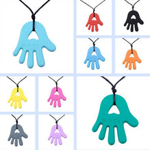 Pacifier necklace infant biting food grade safty Silicone palm pendant Mom