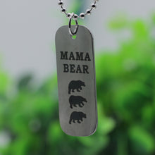 Mama Bear Necklace Mom Gifts Mothers Day Papa Bear Necklace Father Gift  Fa