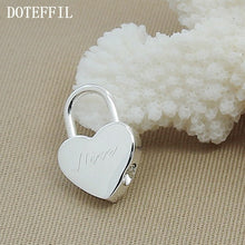 100% Brand New 925 Sterling Silver Necklace Fashion Women Necklace Heart Lo