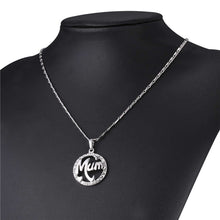 U7 Mothers Day Gifts For Mom Necklace & Pendant Round Rhinestone Crystal Go