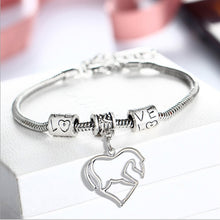 Crystal Rhinestone Love Heart Mom Mother Bangle Family Member Bracelet Engr