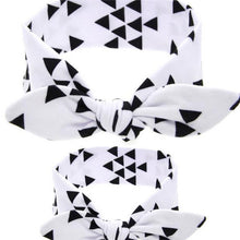 1Set Cute Children Bowknot Cotton Headband Headdress Mom Baby Mother Daught