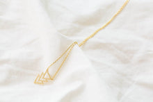 yiustar  Triangle Pendant Necklace Triskelion Pendant Dainty Geometric Chri