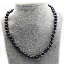 Real Freshwater Pearl Necklace for Wedding,Natural Black Pearl Necklace Rou