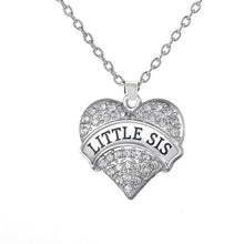 my shape Set of 3 Love Family Big Sis Little Sis Mom Crystal Paved Top Hear
