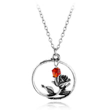 New Charms Choker Collier Femme Rose Pendans Necklaces Beauty And The Beast