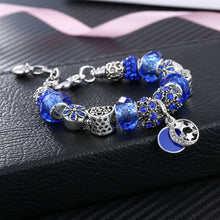 Fashion Jewelry Charm Bracelets & Bangles Blue Crystal Charm Bracelet for W