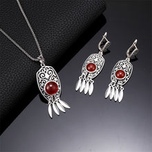 AWAYTR Elegant Flower Jewelry Set Multicolor Cubic Zircon Pendant/Earrings