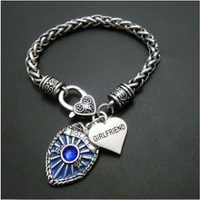 my shape Police Sister Bracelet Police Badge Charm Mom and Daughter Bracele