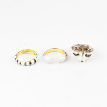 3 piece Bear Ring Enamel Handcraft Raccoon Jewelry Unique Sister Mom Gifts