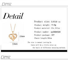 Mom Baby hand in hand Necklaces Crystal Rhinestone Pendant Necklace For Wom