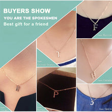 New Personalized Tiny Rose Gold Capital Letter Pendant Necklace Initial Nam