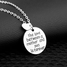'The Love Between Mother And Son Is Forever 'Love Letter Pendant Necklace S