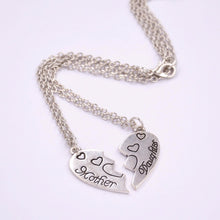 Silver Plated Mother Daughter Necklace Silver Heart Love Mom Necklaces & Pe