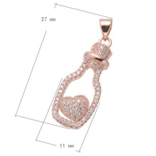 Fyla Mode Luxury Cubic Zirconia Charms Heart Necklace Pendant Micro Pave Zi