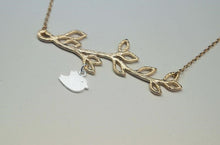 2017 Bird jewellery Stainless Steel Chain Good Luck Charm Branch With Sparr