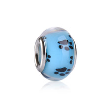 50pcs Kawaii Pet Paw Print Resin Beads Spacers for Jewelry Making Big Hole
